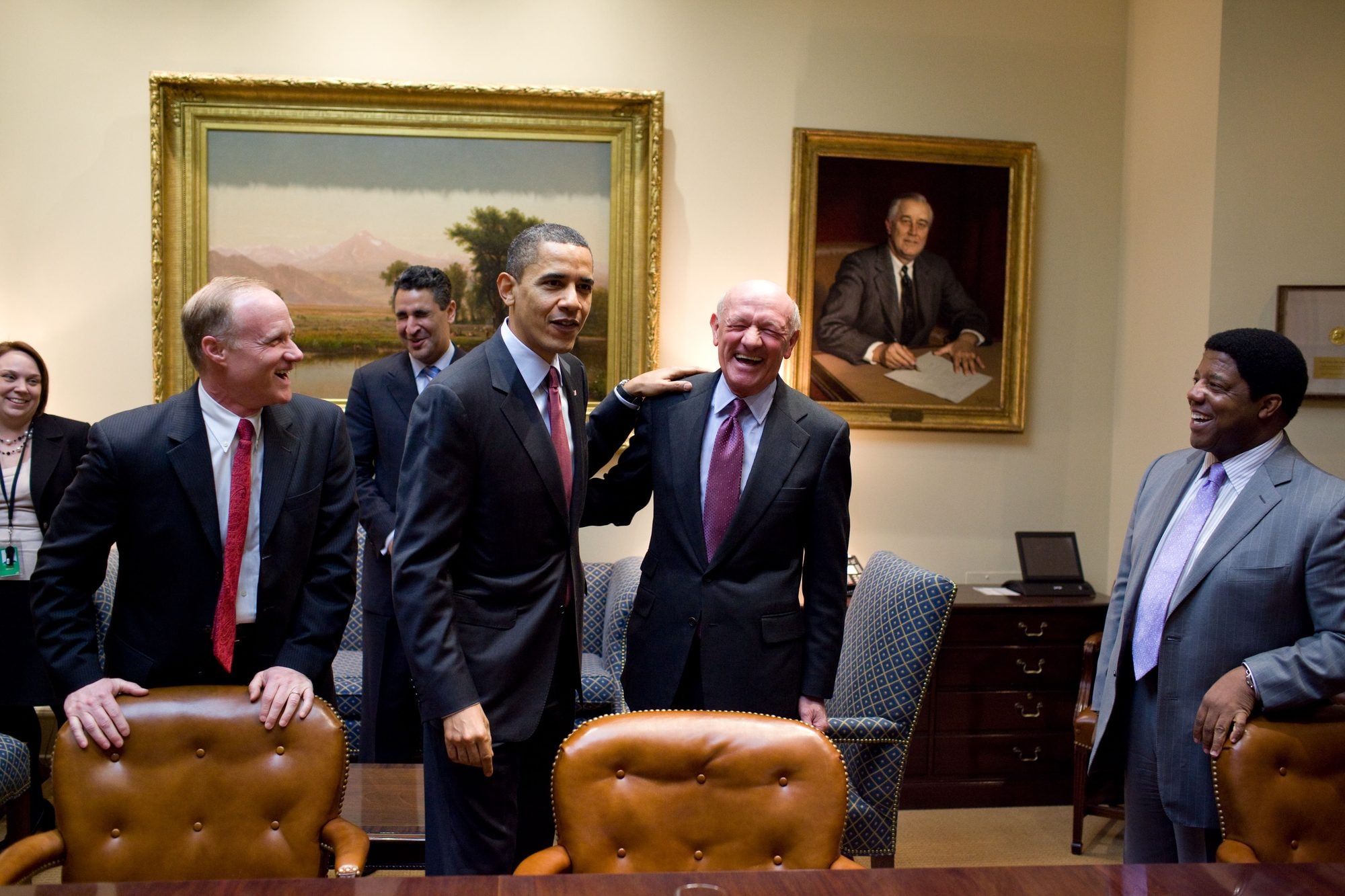 White House meeting on health care reform in the Roosevelt Room (Official White House Photo by Pete Souza)